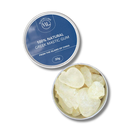Premium Greek Mastic Gum In Aluminium Tin | Extra Large Tears | 100% Pure - Mastic Labs